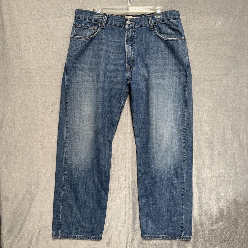 Levis 559 Jeans Mens 36x30 Blue Light Wash Relaxed Straight Denim Cotton